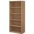 Upton Bookcase with 4 Shelves - Beech, MDF