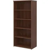 Upton Bookcase with 4 Shelves - Walnut, MDF