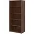Upton Bookcase with 4 Shelves - Walnut, MDF