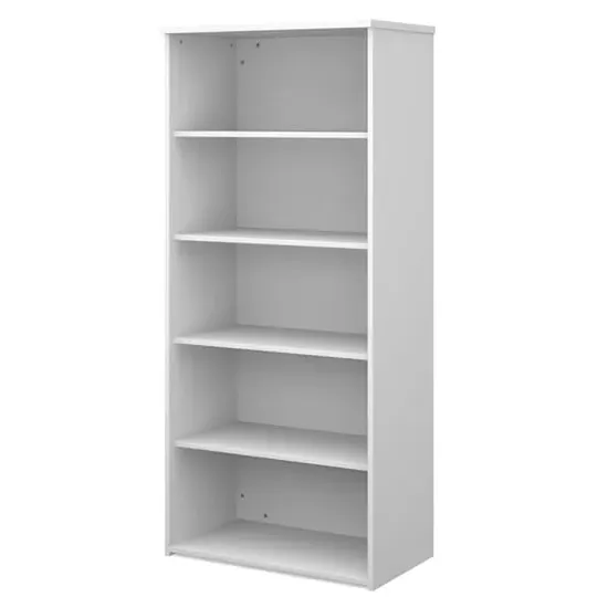 Upton Bookcase with 4 Shelves - White, MDF