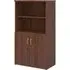 Upton Combination Storage Cabinet with 3 Shelves - Walnut