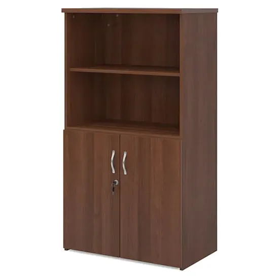 Upton Combination Storage Cabinet with 3 Shelves - Walnut image