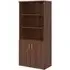 Upton Combination Storage Cabinet with 4 Shelves - Walnut