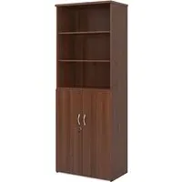 Upton Combination Storage Cabinet with 5 Shelves - Walnut