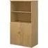 Upton Storage Cabinet with 3 Shelves - Oak, MDF