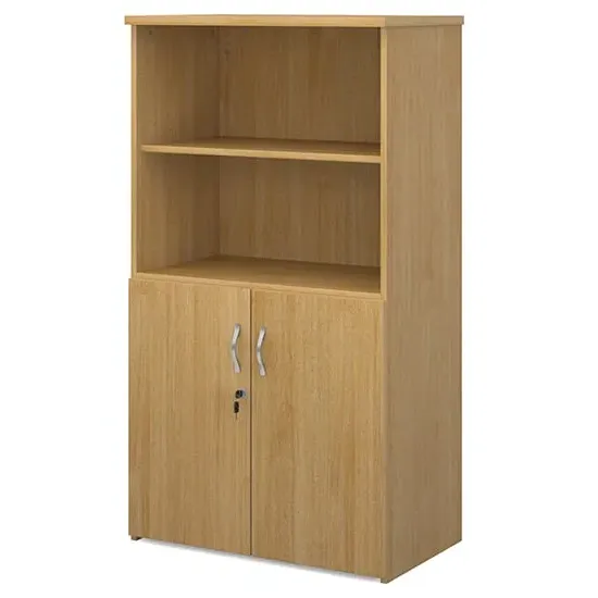 Upton Storage Cabinet with 3 Shelves - Oak, MDF