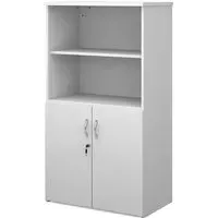 Upton Storage Cabinet with 3 Shelves - White, MDF