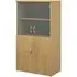 Upton Storage Cabinet with 4 Doors 3 Shelves - Oak, MDF