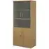 Upton Storage Cabinet with 4 Doors 4 Shelves - Oak, MDF