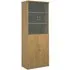 Upton Storage Cabinet with 4 Doors 5 Shelves - Oak, MDF