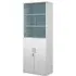 Upton Storage Cabinet with 4 Doors 5 Shelves - White, MDF
