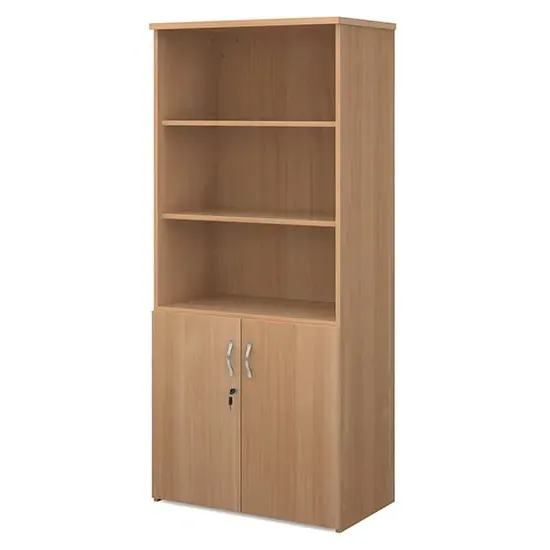 Upton Storage Cabinet with 4 Shelves - Beech, MDF