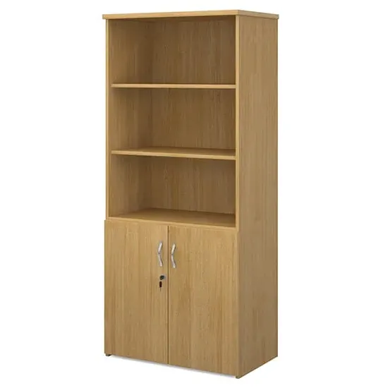 Upton Storage Cabinet with 4 Shelves - Oak, MDF