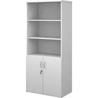 Upton Storage Cabinet with 4 Shelves - White, MDF