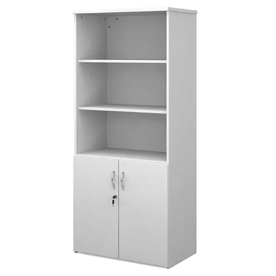 Upton Storage Cabinet with 4 Shelves - White, MDF