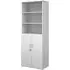 Upton Storage Cabinet with 5 Shelves - White, MDF