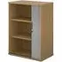 Upton Tambour Storage Cabinet with 2 Shelves - Oak, MDF