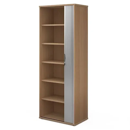 Upton Tambour Storage Cabinet with 5 Shelves - Beech, MDF