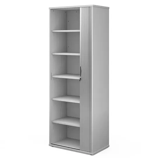 Upton Tambour Storage Cabinet with 5 Shelves - White, MDF