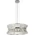Uptown 7 Light Pendant Light - Chrome, Crystal