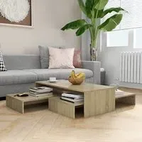 Urania Nesting Coffee Table Set - Sonoma Oak, Chipboard
