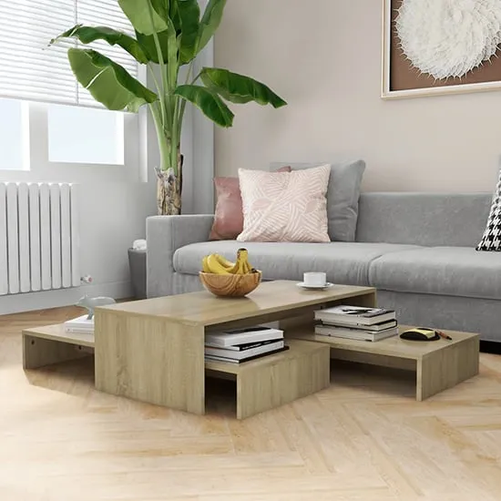 Urania Nesting Coffee Table Set - Sonoma Oak, Chipboard image