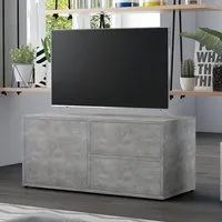 Urara TV Stand with 1 Door & 2 Drawers - Concrete Effect, Chipboard alternate view