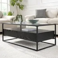 Urban Glass Top Coffee Table - Black