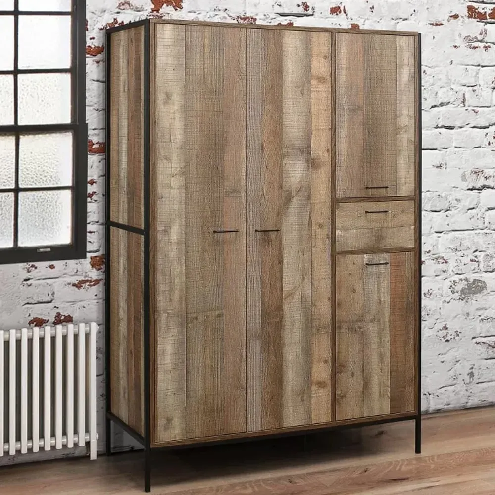 Urbana 4-Door Wardrobe - Rustic