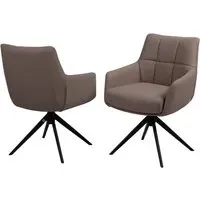 Urbana Dining Chairs with Black Legs - Sand, PU Leather