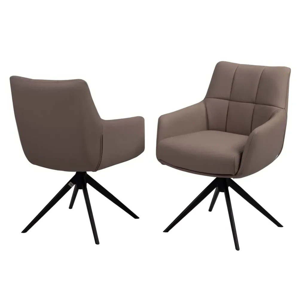 Urbana Dining Chairs with Black Legs - Sand, PU Leather image