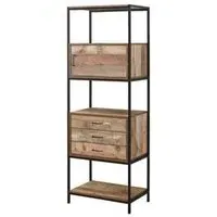 Urbana Shelving Unit with 1 Door 3 Drawers - Rustic