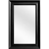 Urbana Wall Mirror - Black, Fir Wood