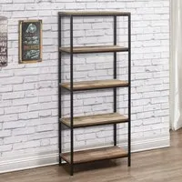 Urbana 4-Shelf Bookcase - Rustic alternate view