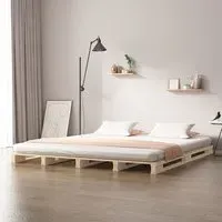 Urika Small Double Bed Frame - Natural, Pine Wood