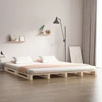 Urika Small Double Bed Frame - Natural, Solid Pine alternate view