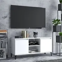 Usra TV Stand with Storage - White, Engineered Wood