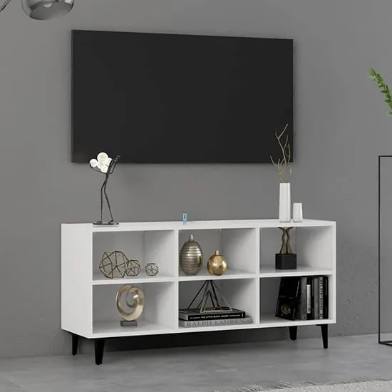 Usra TV Stand with Storage - White, Engineered Wood