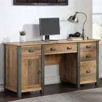 Utica Computer Desk with 4 Drawers - Satin Lacquer