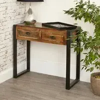 Utica Console Table with 2 Drawers - Satin Lacquer
