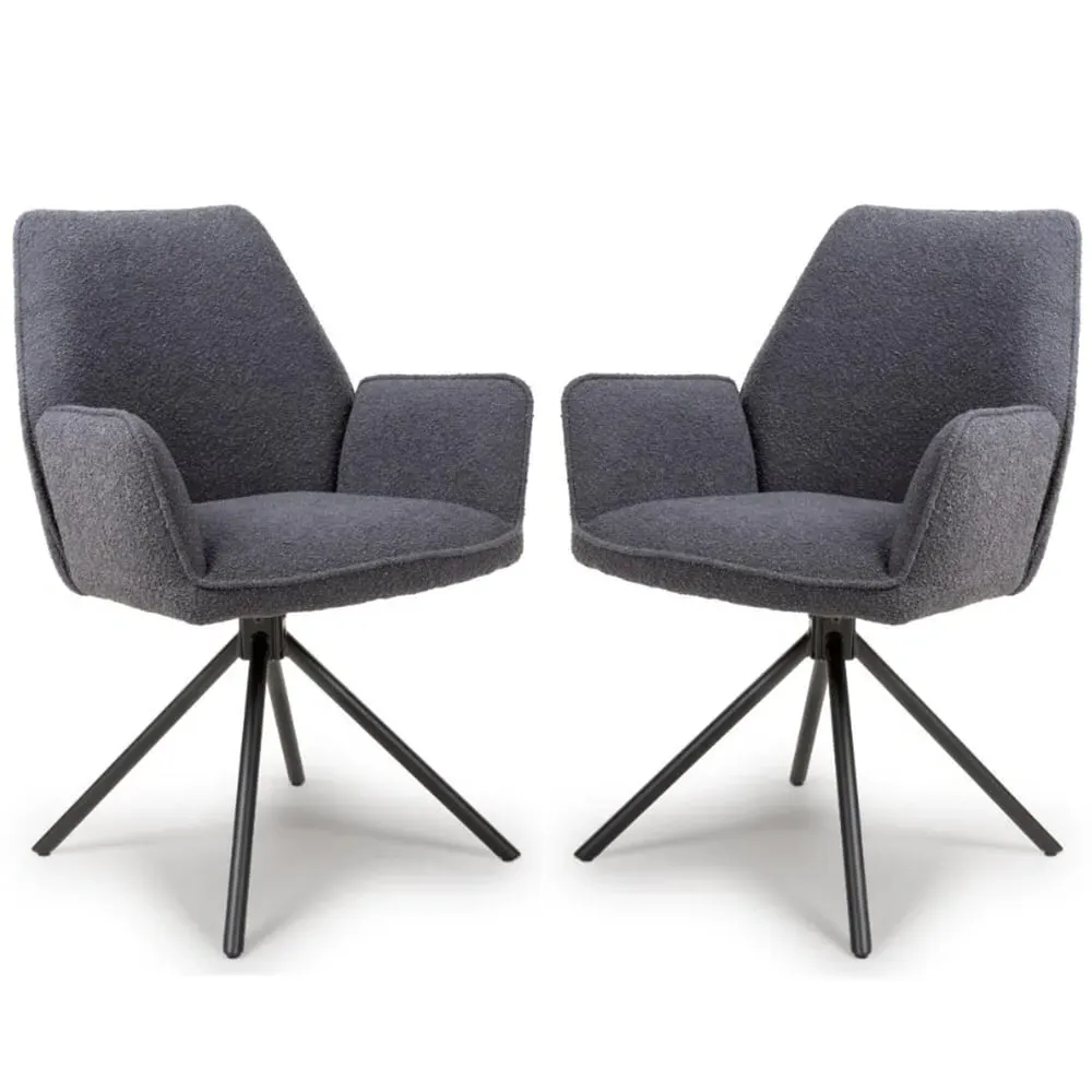 Utica Dining Chairs Set of 2 - Grey, Fabric image