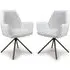 Utica Dining Chairs Set of 2 - Ivory, Fabric