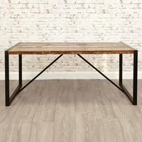 Utica Large Dining Table - Satin Lacquer, Reclaimed Wood