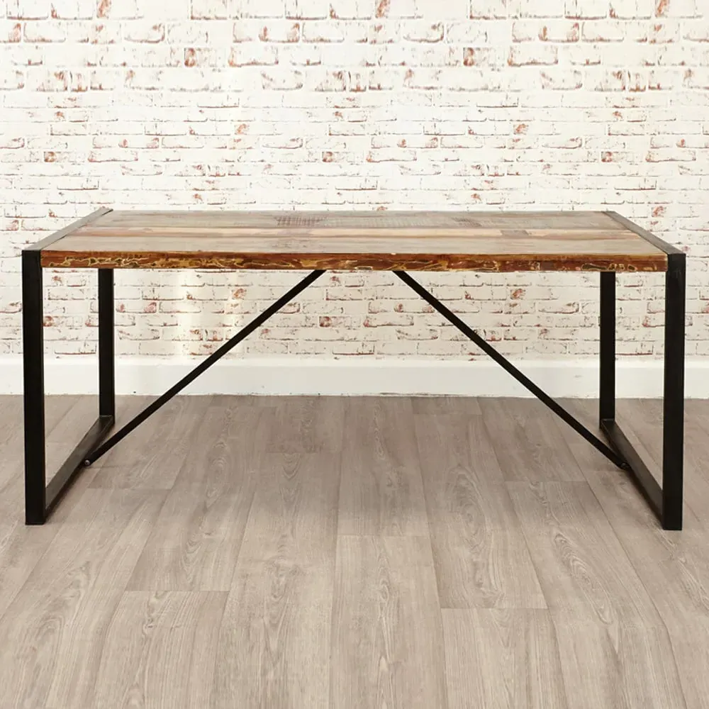 Utica Large Dining Table - Satin Lacquer, Reclaimed Wood image