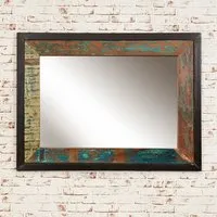 Utica Large Wall Mirror - Satin Lacquer, Wood