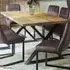 Utica Medium Dining Table with Diagonal Legs - Satin, Wood