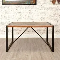 Utica Small Dining Table - Satin Lacquer, Reclaimed Wood