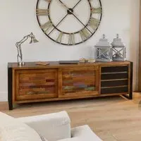 Utica Wide Sideboard with 2 Doors 4 Drawers - Satin Lacquer