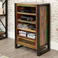 Utica Wooden Bookcase with 4 Shelves 1 Drawer - Satin Lacquer
