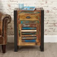 Utica Wooden Lamp Table with Storage - Satin Lacquer